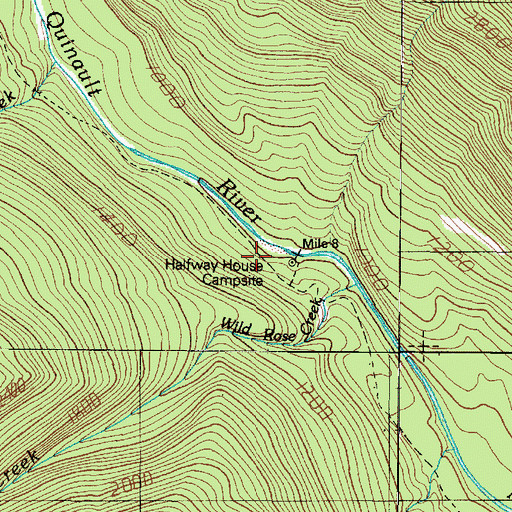 Topographic Map of Halfway House Campsite, WA
