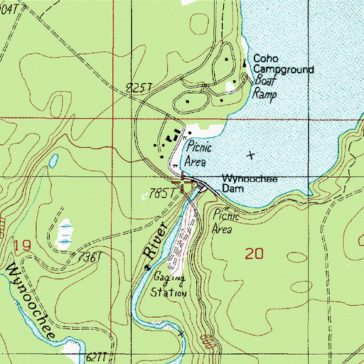 Topographic Map of Wynoochee Dam, WA