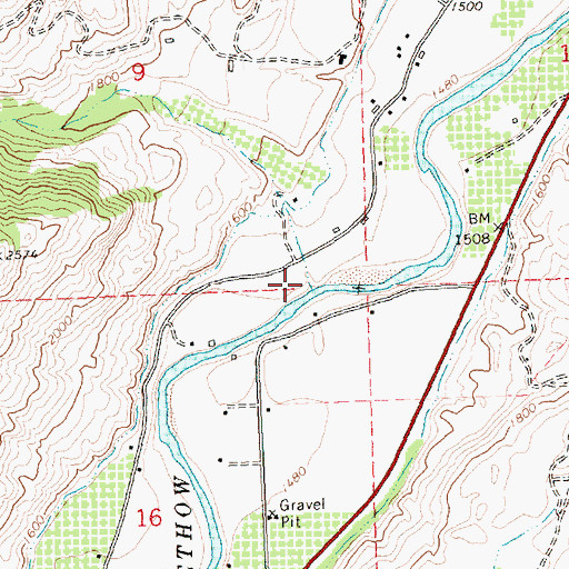 Topographic Map of North Fork Booth Canyon Creek, WA