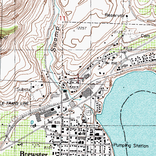 Topographic Map of Three Rivers Hospital, WA