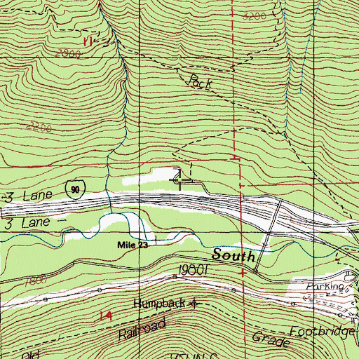 Topographic Map of Pratt Creek Trailhead, WA
