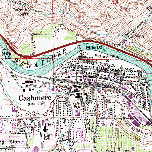 Topographic Map of Ardetta Park, WA
