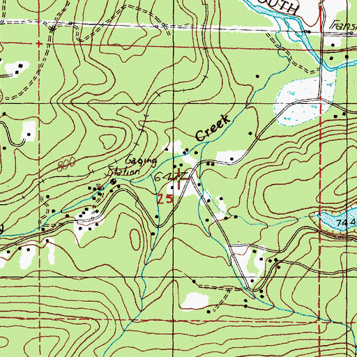 Topographic Map of Edgewick, WA