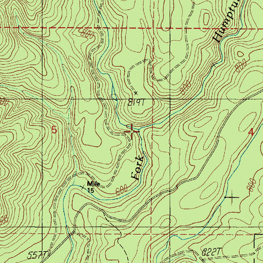 Topographic Map of Go-Forth Creek, WA