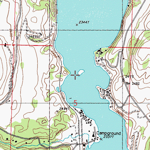 Topographic Map of Zipphel Island, WA
