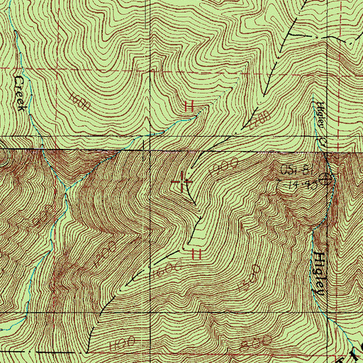 Topographic Map of Higley Trail, WA