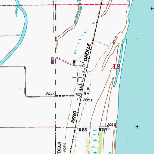 Topographic Map of Kirchan, WA