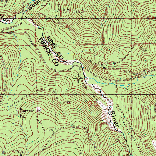 Topographic Map of Last Crossing, WA