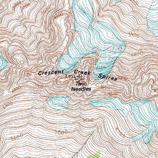 Topographic Map of Himmelgelsterhorn, WA