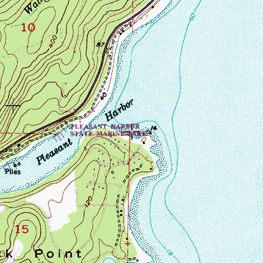 Topographic Map of Boston Point, WA
