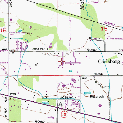 Topographic Map of Rena, WA