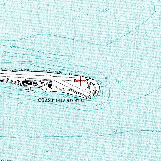 Topographic Map of Ediz Hook Lighthouse (historical), WA