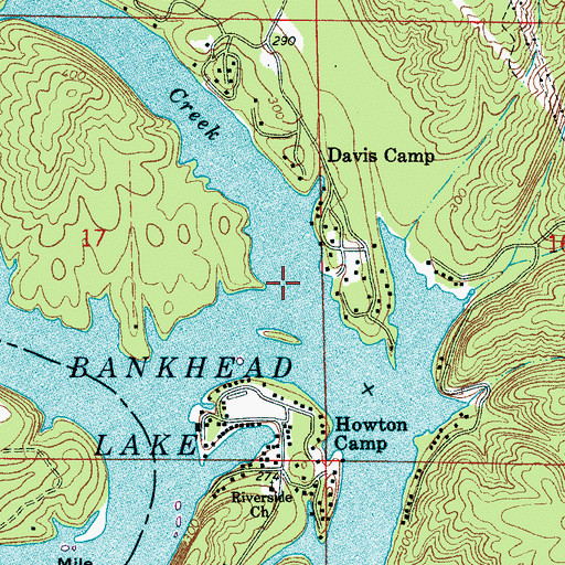 Topographic Map of Prescott Creek, AL