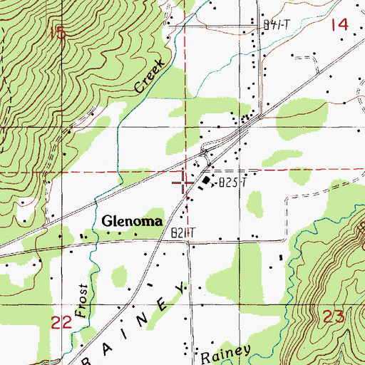 Topographic Map of Glenoma Elementary School, WA