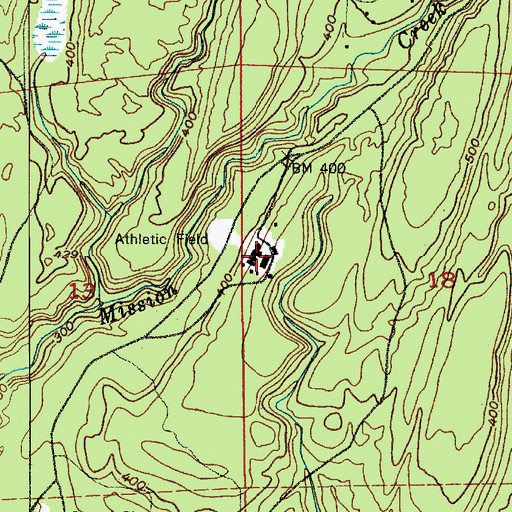 Topographic Map of Mission Creek Youth Camp, WA
