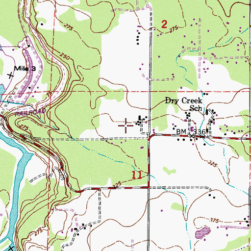 Topographic Map of Dry Creek Elementary School, WA