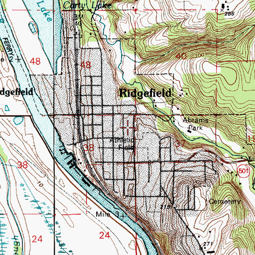 Topographic Map of Union Ridge Elementary School, WA
