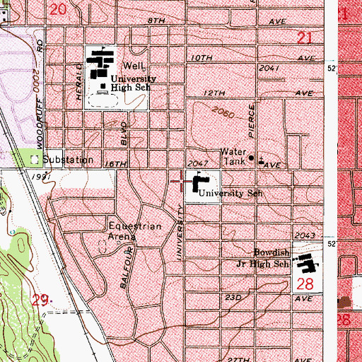 Topographic Map of University Elementary School, WA