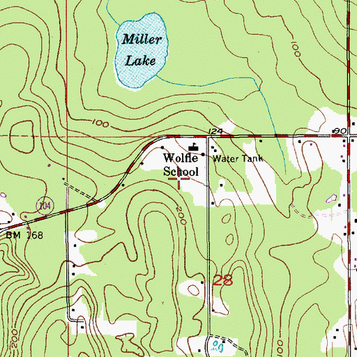 Topographic Map of David Wolfle Elementary School, WA