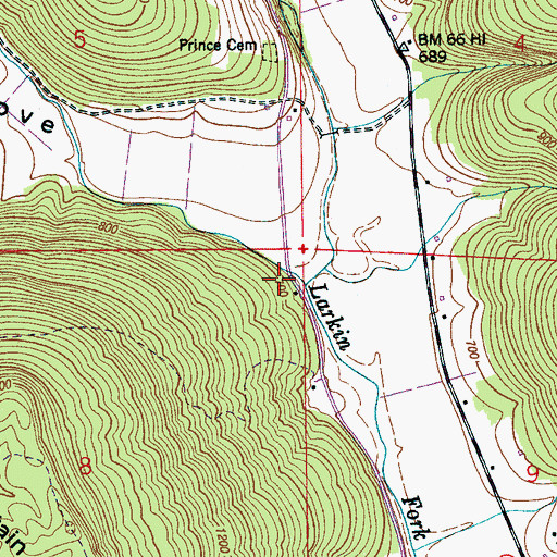 Topographic Map of Reid Cove, AL