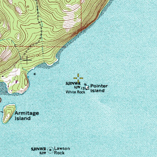 Topographic Map of The Pointers, WA