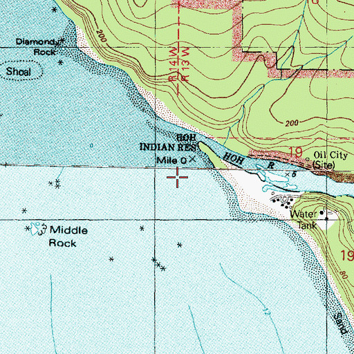 Topographic Map of Hoh River, WA