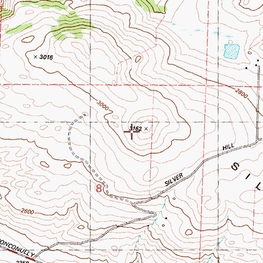 Topographic Map of Silver Hill, WA