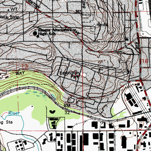 Topographic Map of Earlington Park, WA