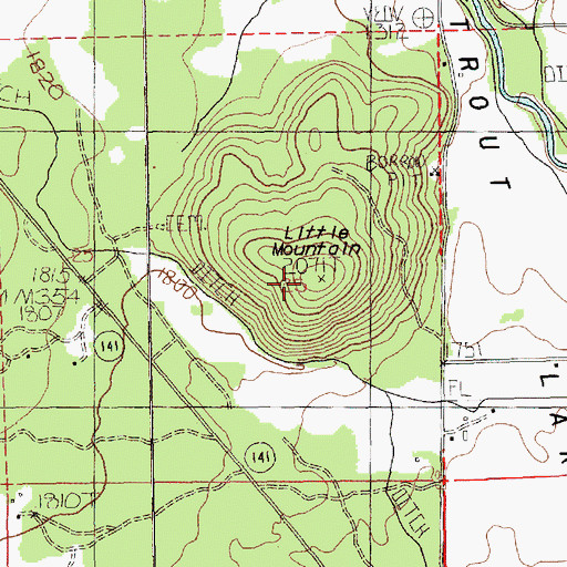 Topographic Map of Little Mountain, WA