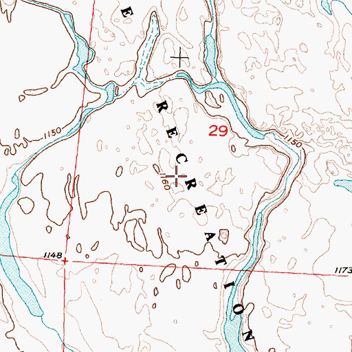Topographic Map of North Columbia Basin State Wildlife Recreation Area - Gloyd Seeps Unit, WA