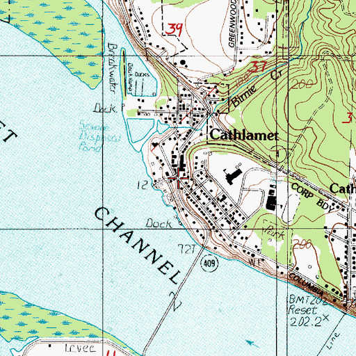 Topographic Map of Pioneer Church, WA