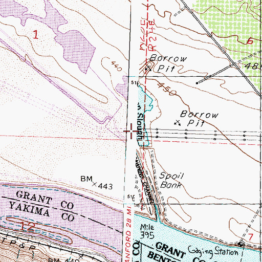 Topographic Map of Rearing Pond Dike Dam, WA