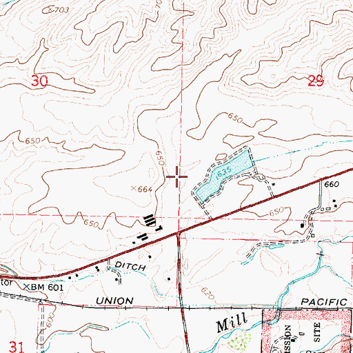 Topographic Map of Stiller Dam, WA