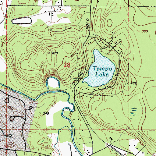 Topographic Map of Tempo Lake Dam, WA