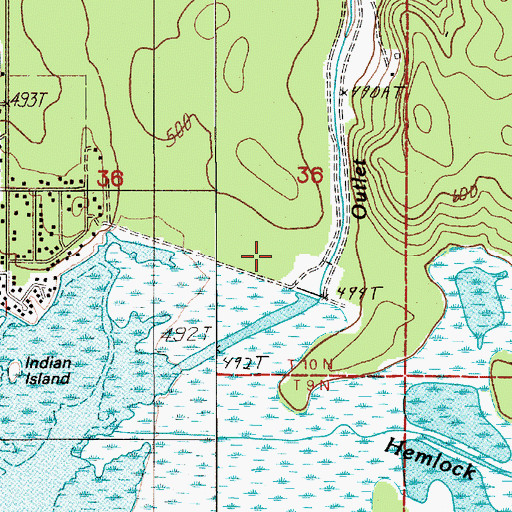 Topographic Map of Silver Lake Dam, WA