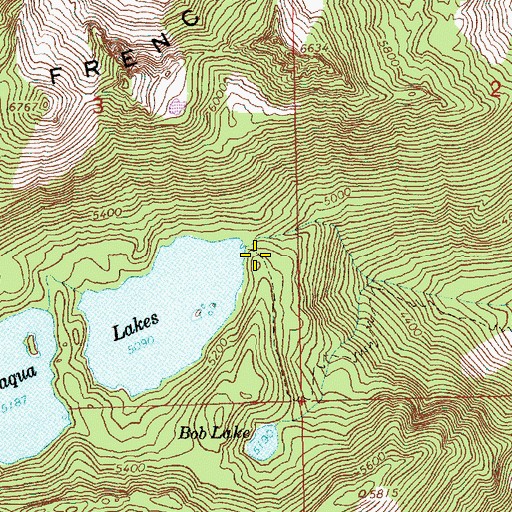 Topographic Map of Klonaqua Lake Dam, WA