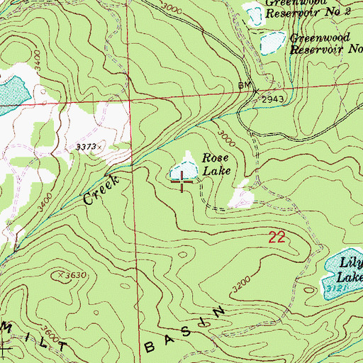 Topographic Map of Rose Lake Dam, WA