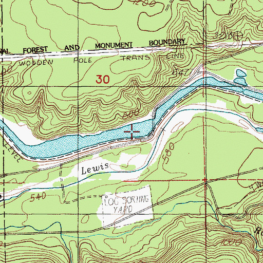 Topographic Map of Swift Number Two Forebay, WA