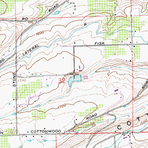 Topographic Map of Parker Reservoir, WA