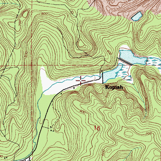 Topographic Map of Dam Number Eight, WA