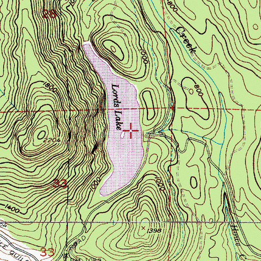 Topographic Map of Lords Lake East Dam, WA