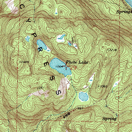Topographic Map of Cypress Lake East Dam, WA