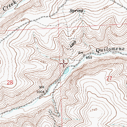 Topographic Map of Quilomene Creek Dam, WA