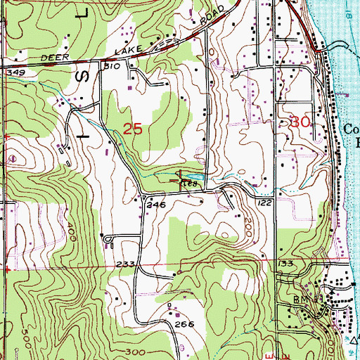 Topographic Map of Orrs Pond, WA