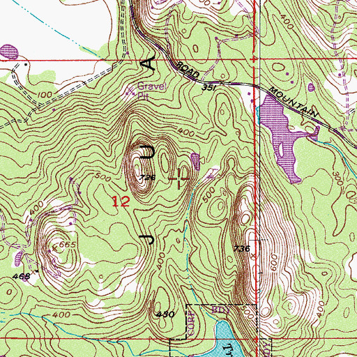 Topographic Map of Lawson Dam Number Two, WA