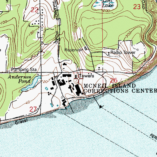 Topographic Map of Anderson Pond Dam, WA