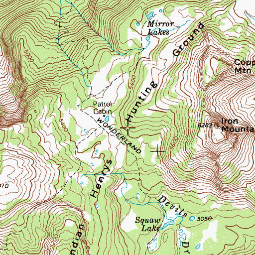 Topographic Map of Indian Henrys Hunting Ground, WA