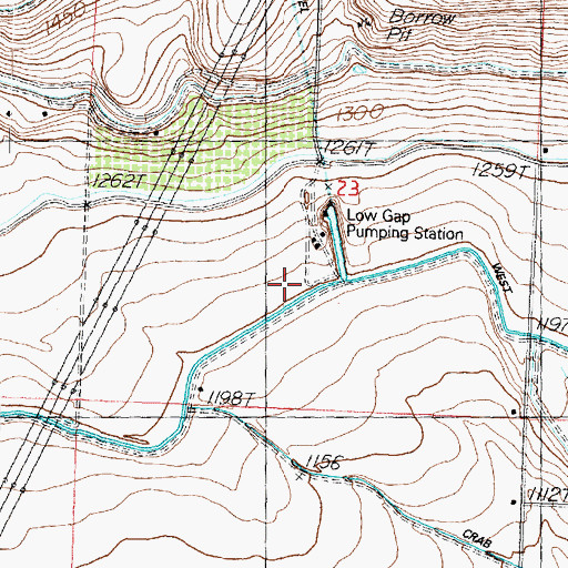 Topographic Map of Low Gap Pumping Station, WA