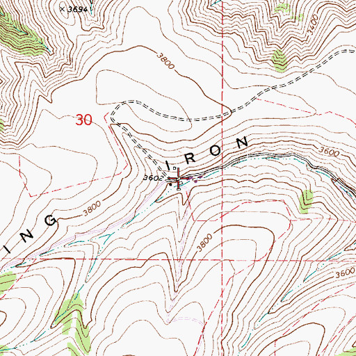 Topographic Map of Black Ranch, WA