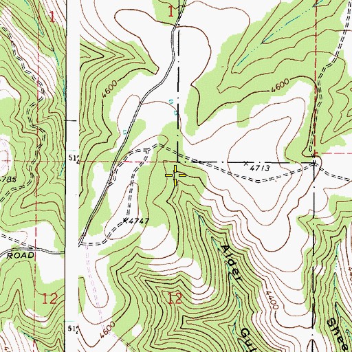 Topographic Map of Alder Spring, WA